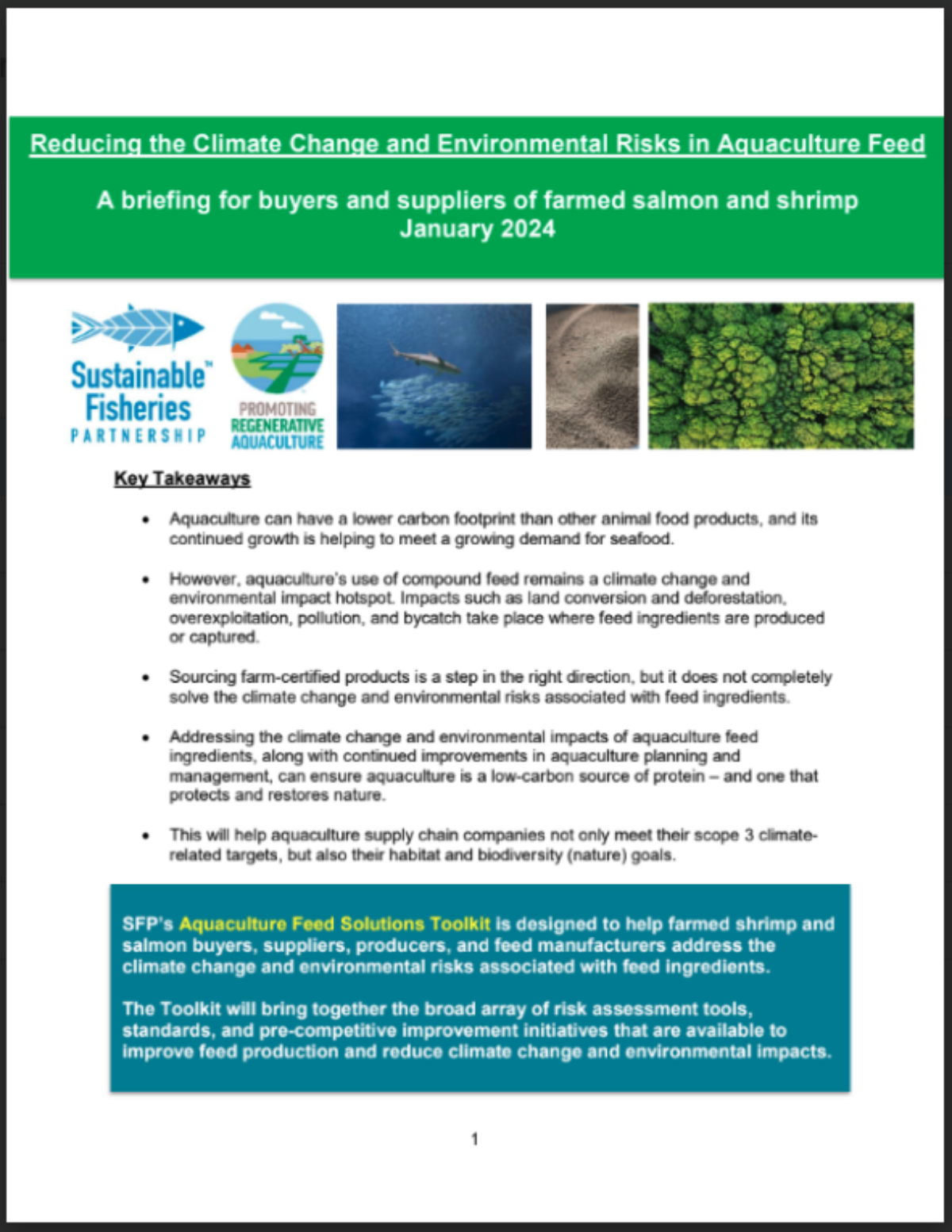 Aquaculture Feed briefing cover